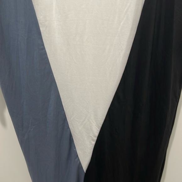 Colorblock Maxi Dress NEW Blue Black White - Picture 3 of 7
